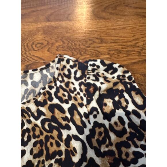 Talbots Women’s Leopard Print Tie Waist Midi Dress – Size 4 Chic Animal Print - Picture 3 of 9